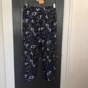 Jcrew silk floral slip on pants 2